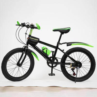 20 Zoll Mountainbike, Scheibenbremse Fahrrad mit Karbonstahlrahmen – 85kg Tragfähigkeit, Präzises Getriebe, Sicherheitsbremsen (Vorn/Hinten), Abriebfeste Gummireifen & Schutzbleche – Outdoor, Bergfahr