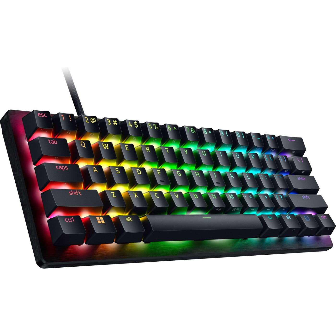 Razer Huntsman V3 Pro Mini - Analoge optische E-Sport-Tastatur im 60% Format Snap Tap & Rapid Trigger (Schnell-Feuer Modus, Mehrzweck Tasten, Doubleshot-PBT-Tastenkappen) DE-Layout | Schwarz