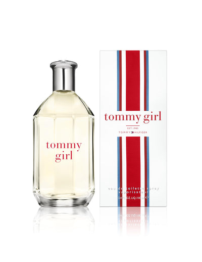 Tommy Hilfiger – Tommy Girl Eau de Toilette 100 ml – Parfüm Damen – Frischer blumiger Duft mit fruchtigen Noten – Transparenter Glasflakon