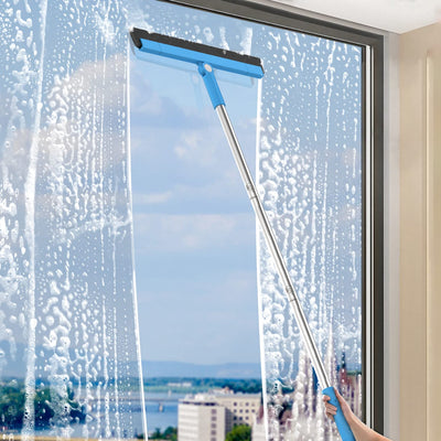 Wasserschieber Bodenabzieher Dusche Fensterabzieher mit Stiel 147cm Abzieher Boden Dusche Wasser Wischer, Bodenwischer für Fenster, Bürste zum Entfernen von Wasser, Haare