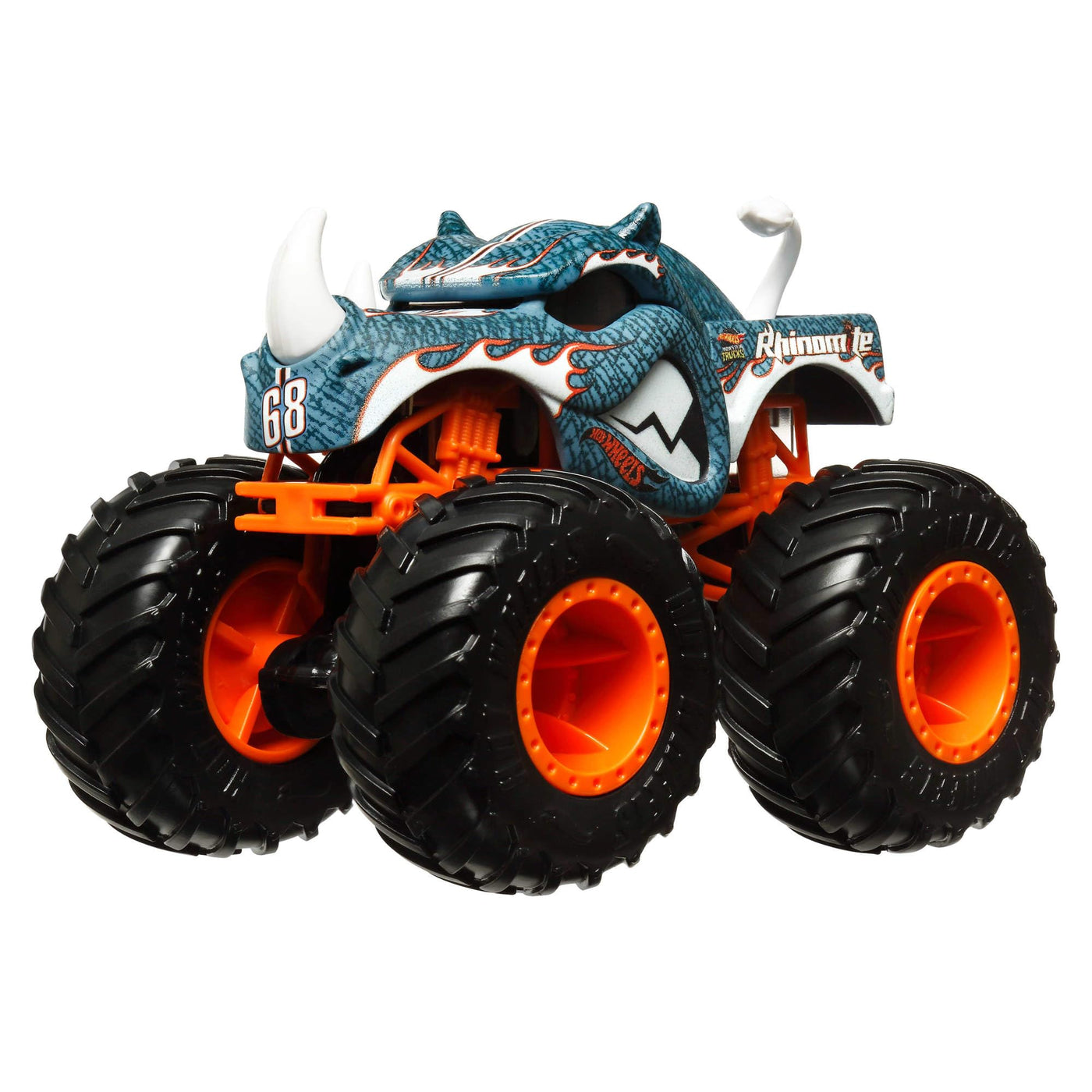 Hot Wheels Monster Trucks im Maßstab 1:64, Spielzeug-Trucks, 4er-Set, riesige Räder, Lieblingscharaktere und Coole Designs, JGD65