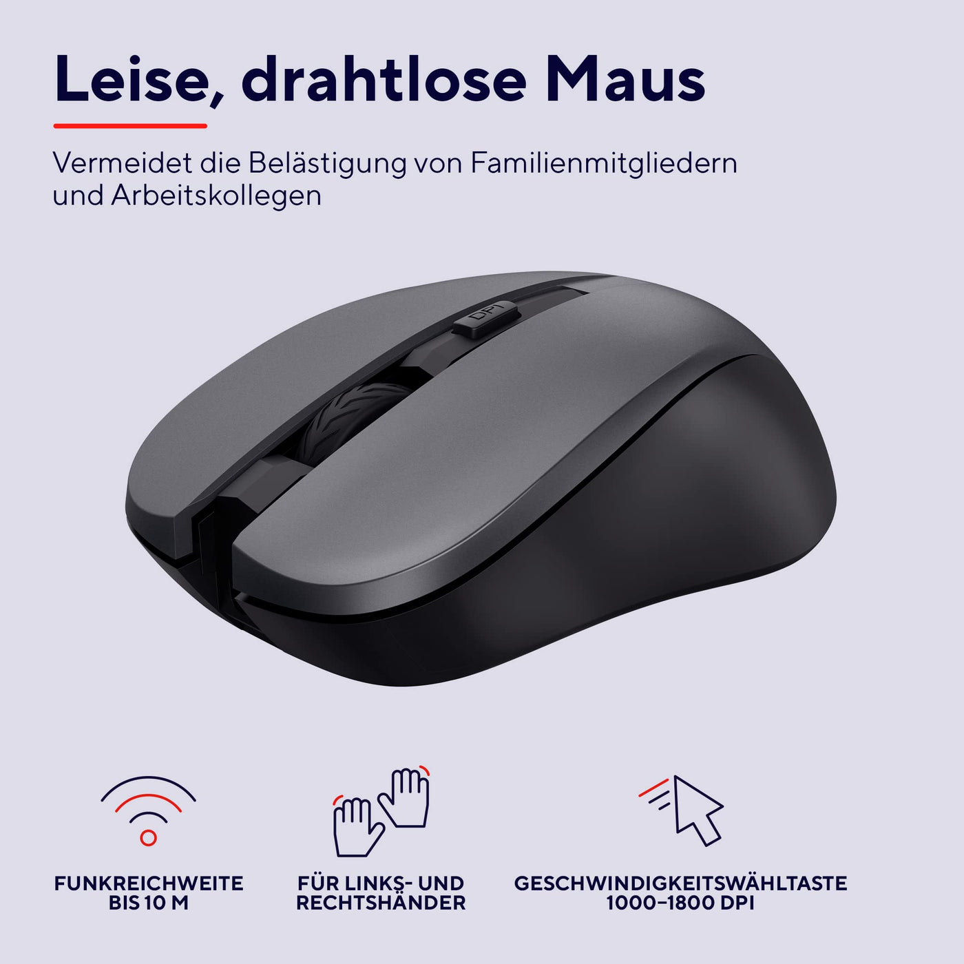 Trust Trezo Tastatur Maus Set Kabellos, Qwertz-Layout, Nachhaltiges Design, Kabellose mit Funkmaus, Leise und Ergonomische Combo, 48 Monaten Batterielaufzeit, PC, Laptop, Schwarz, 2.4 GHz