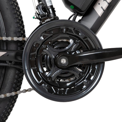 Hiland 29 Zoll Elektrofahrrad, 21 Gang Aluminium Elektro-Mountainbike, 250 Watt Scheibenbremse Elektrofahrrad für Erwachsene, Unisex mit 36V 10.4Ah Akku schwarz