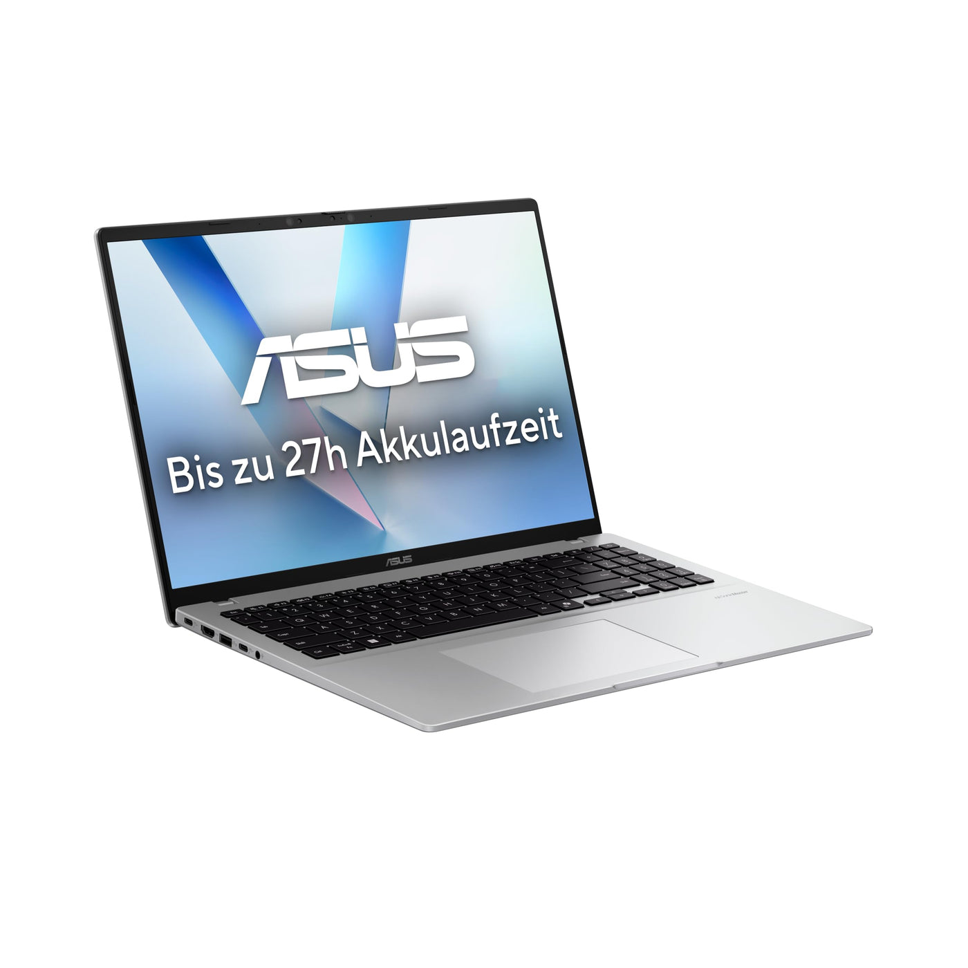 ASUS Vivobook 16 X1607QA Laptop | Copilot+ PC | 16" WUXGA IPS Display | Snapdragon X X1-26-100 | 16GB RAM | 512GB SSD | QC Adreno GPU | Win11 Home | QWERTZ | Cool Silver