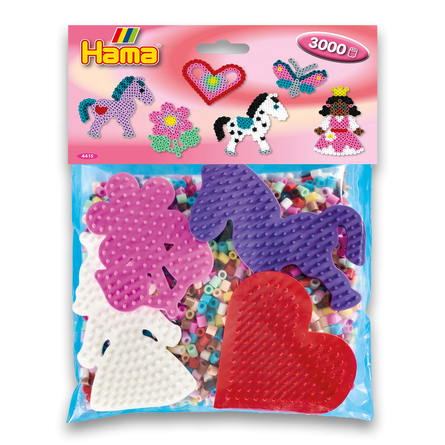Hama Perlen 4415 Set für Spielgruppen mit ca. 3.000 bunten Midi Bügelp ...