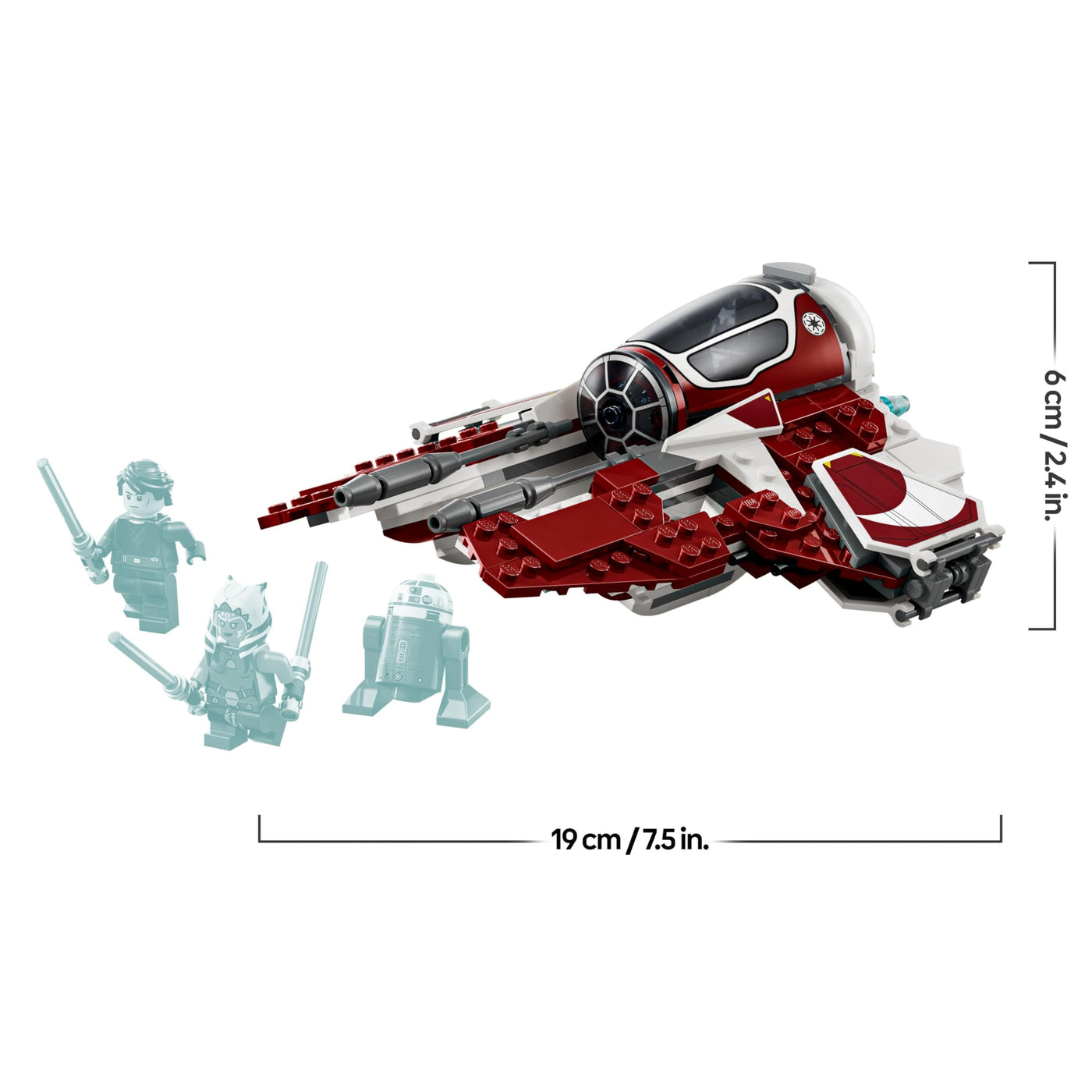 LEGO Star Wars 75401 Ahsokas Jedi Interceptor, Sternenjäger für Fans von The Clone Wars, Ahsoka Tano & Anakin Skywalker Minifiguren, mit Lichtschwertern und R7-A7, für Jungen und Mädchen ab 8 Jahren