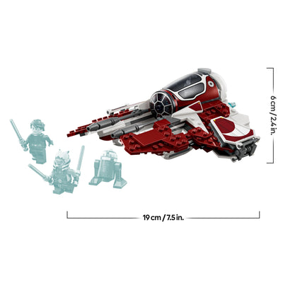 LEGO Star Wars 75401 Ahsokas Jedi Interceptor, Sternenjäger für Fans von The Clone Wars, Ahsoka Tano & Anakin Skywalker Minifiguren, mit Lichtschwertern und R7-A7, für Jungen und Mädchen ab 8 Jahren