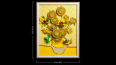LEGO Art Vincent Van Gogh – Sonnenblumen - 3D-Blumengemälde mit beweglichen Blüten - Deko fürs Wohnzimmer oder Büro - Bausatz für Erwachsene - Kreative Geschenkidee für Männer & Frauen 31215