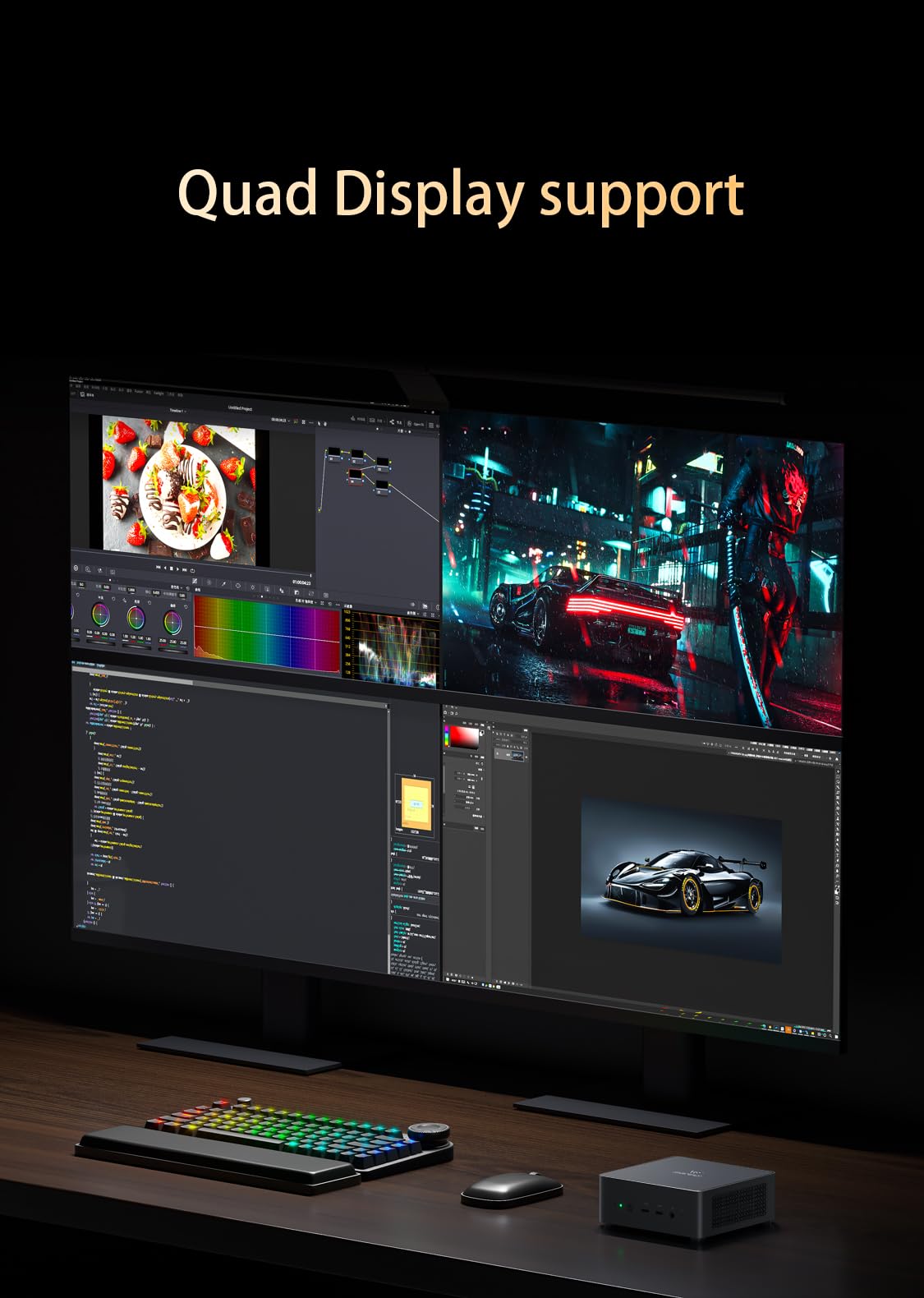 MINIS FORUM UM790 Pro Mini PC AMD Ryzen 9 9 7940HS bis zu 5,2 GHz 32 GB DDR5 1 TB SSD Con AMD Radeon 780M, 4X USB3.2, 2X USB4, 2X HDMI 2.1, 2X PCIe4.0,Wi-FI 6E /BT5.3, RJ45 2,5G