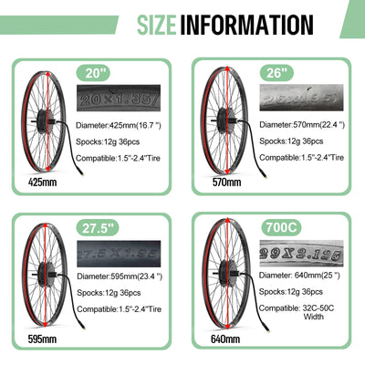 BAFANG 48V 500W Heckmotor Elektrofahrrad-Umrüstset - für 28" 700C Räder, Hinter-Kassetten-Nabenmotor mit Felge, DZ40 Anzeige, PAS-Sensor & Steuergerät für Stadt- und Bergfahrräde