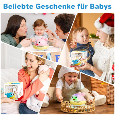 Badewannenspielzeug, Leuchtender spritzender Wal-Spielzeug, Badespielzeuge, ab 1 Jahr, Kleinkindspielzeug, Wasserspielzeug Baby
