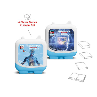 tonies Clever 4er Set was IST was für Deine Toniebox, Wissens-Hörspiel für Kinder ab 6 Jahren, Spielzeit je ca. 70 Minuten