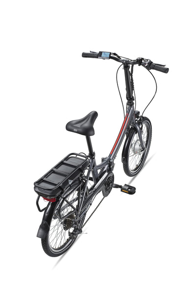 TELEFUNKEN E-Bike Klapprad Elektrofahrrad Alu, 7 Gang Kettenschaltung - Pedelec Faltrad Leicht, 250 W und 10,4 Ah / 36 V Lithium-Ionen-Akku, LCD-Display, 20 Zoll, Kompakt F810