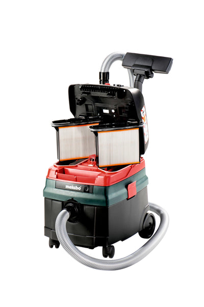 Metabo Allessauger ASR 25 L SC – 602024000 – Nass-/Trockensauger mit halbautomatischer Filterabreinigung – 8 m Kabellänge, Schwarz