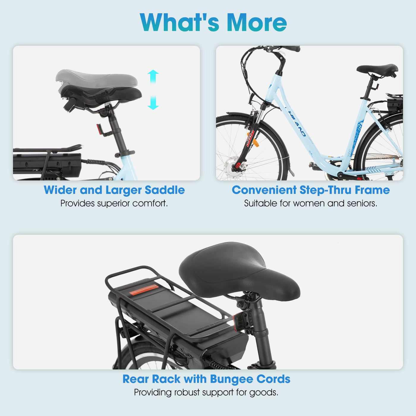 Hiland 28 Zoll Elektrofahrrad für Männer und Frauen, 250W City Pendler Elektrofahrrad, E City Bike für Erwachsene, Weiß