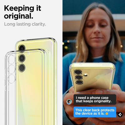 Spigen Ultra Hybrid Hülle Kompatibel mit Samsung Galaxy A35 5G -Crystal Clear
