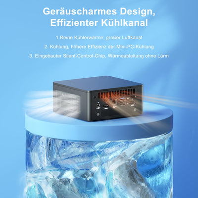 Intel NUC 12 Pro Mini PC Core i5-1240P|12 Kerne 16 Threads Mini Desktop Computer Iris Xe Grafik|16GB RAM 512GB SSD|Windows 11 Pro Desktop Mini Computer|Bluetooth 5.3|WiFi 6E |Thunderbolt4