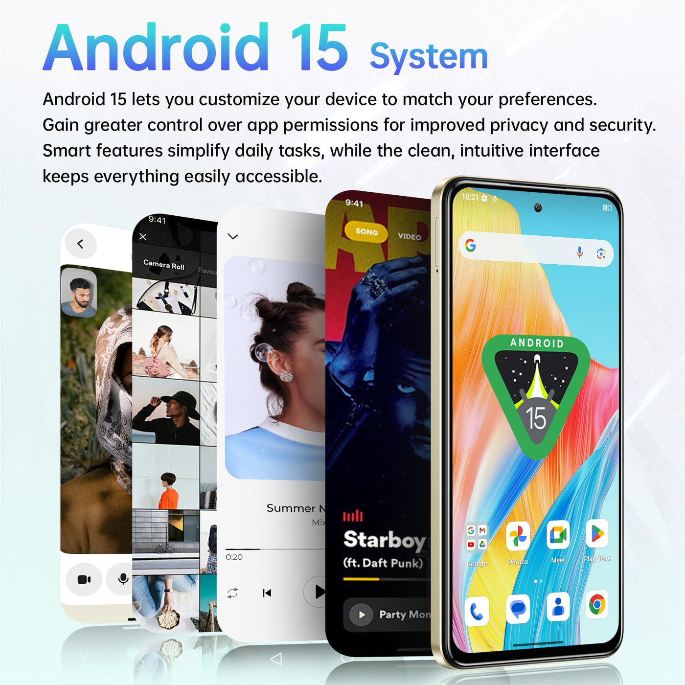 OUKITEL C65 Android 15 Smartphone Ohne Vertrag, 16GB+128GB/1TB Handy Ohne Vertrag, 6.7" HD+ 90Hz Handy Günstig, 50MP+8MP, 5150mAh Simlockfreie Handys, Dual SIM 3 Steckplatz/Fingerabdruck/3.5mm Jack