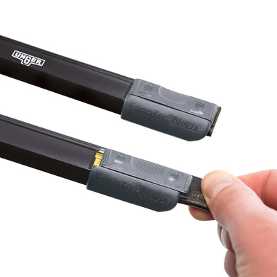 UNGER ErgoTec Ninja Fensterwischer 40° (Breite 45 cm, ergonomischer Griff, mit Soft-Gummi, Zwei Gummi Positionen, Fensterabzieher mit Schwenkfunktion) EN450