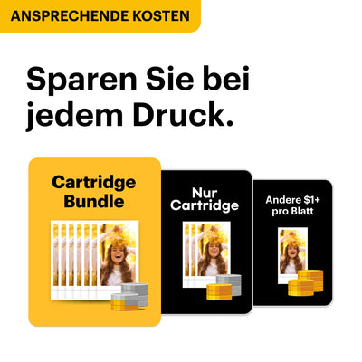 KODAK Mini 2 Retro Mobiler Fotodrucker für Smartphone, Mini Drucker mit Bluetooth, 54×86mm, 38 Blat Bundle, Gelb