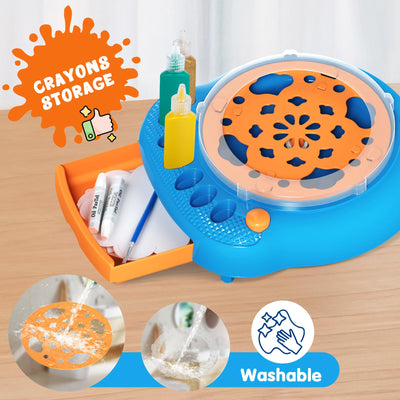 Paint Spin Art Machine Kit für Kinder, Kunst & Handwerk, Mal Spin Art Spielzeug-Kits für Jungen und Mädchen im Alter von 6, 7, 8 und 9 Jahren (Blau)