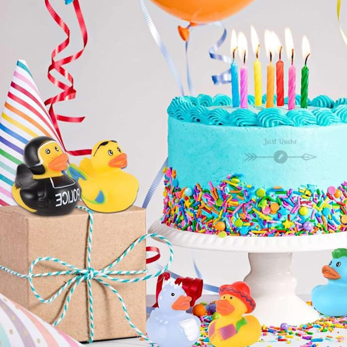 12 Stück Gummi Badeenten, Baby Bade Enten, Badeente Lustig Klein, Bunt Gummi Enten, Kinder Badewannenspielzeug, für Kinder, Babydusche, Kindergeburtstagpartys,Strand und im Pool (Skurrile Themen)