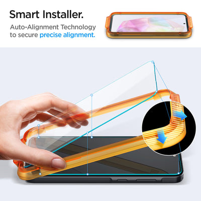 Spigen AlignMaster Schutzfolie kompatibel mit Samsung Galaxy A35 5G, 2 Stück, Kratzfest, 9H Härte Folie