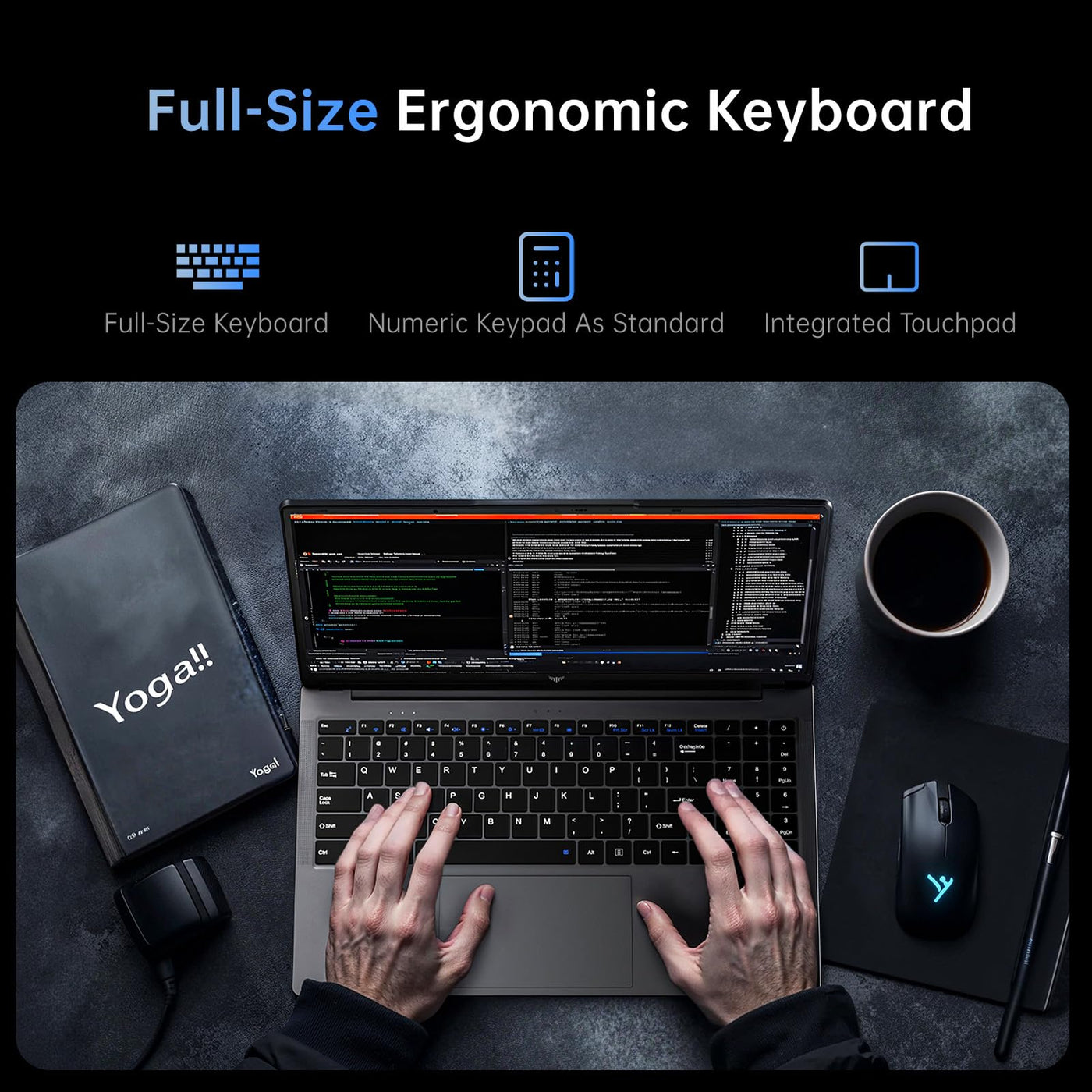 ACEMAGIC 15.6 Zoll FHD Laptop Computer - Quad-Core N-97 Prozessor bis zu 3.6GHz（Beat N5095） Laptop, 16GB DDR4 512GB SSD Notebook, Unterstützung WiFi 5, BT5.0, 3*USB3.2, 5000mAh