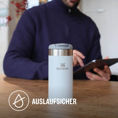 Stanley Aerolight Transit Thermobecher 0.35L - Hält 4 Stunden Heiß - Spülmaschinenfest - Kaffeebecher To Go Auslaufsicher - Kompatibel mit gängigen PKW-Getränkehalterungen - Thermosflasche - Fog
