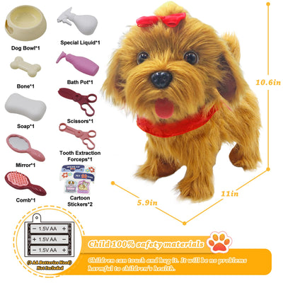 Jaydear Spielzeug Hund für Kinder,Fernbedienung Elektronisch Plüschwelpe Spielzeug Haustier,Interaktives Spielzeug Haustier Hund für Kleinkinder Mädchen Junge