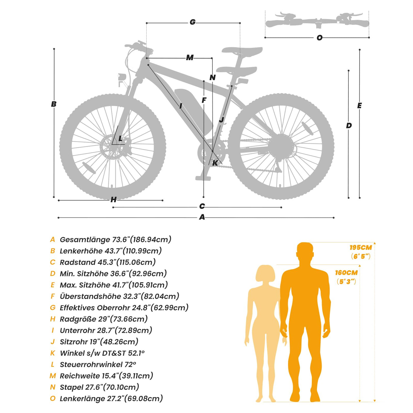 Touroll U1 E-Bikes, 26/29 Zoll E Bike Herren Damen mit Abnehmbarer 36V 13Ah Akku, 250W Motor MTB, E-Mountainbike mit 21 Gang, Elektrofahrrad Reichweite über 65KM, CST Off-Road-Reifen