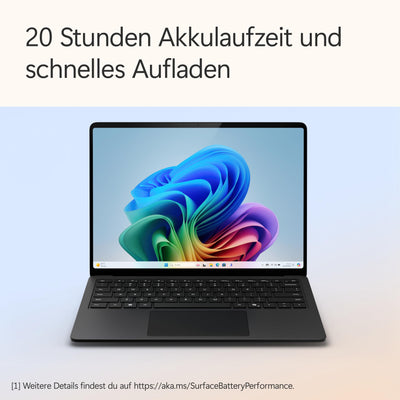 Microsoft Surface Laptop | Copilot+ PC | 15” Touchscreen | Snapdragon® X Elite (12 Kerne) | 16GB RAM | 512GB SSD | neuestes Modell, 7. Edition | Schwarz