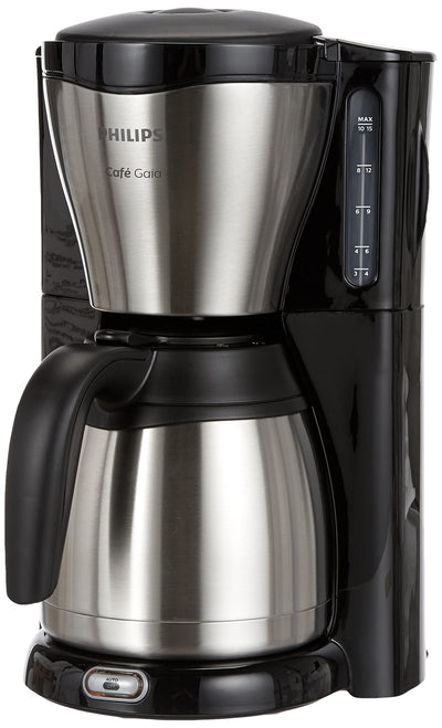 Philips HD7546/20 Gaia Filter-Kaffeemaschine mit Thermo-Kanne, schwarz/metall & HD2637/90 Toaster, Kunststoff, Schwarz/Edelstahl
