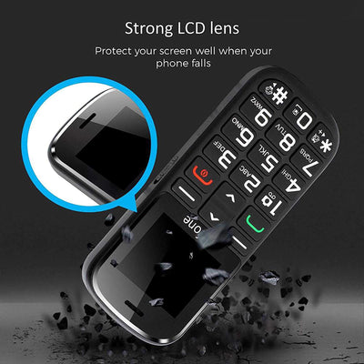 Artfone CS182 Handy für Senioren mit großen Tasten | Ladestation | SOS-Funktion | 1,77 Zoll Display | Dual-SIM | Schnellanruf | Taschenlampe | Lautes Radio | Lange Akkulaufzeit