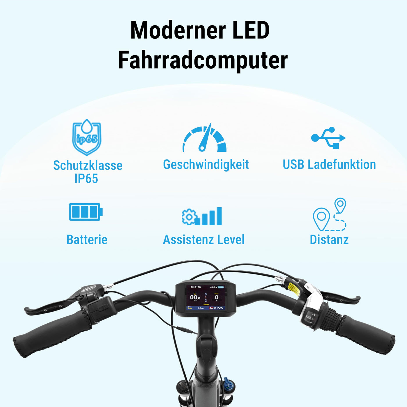 AsVIVA B15 E-Bike 28 Zoll für Herren & Damen - Pedelec mit 250W Bafang Hinterradmotor - 36V Samsung Akku - 7-Gang Shimano - bis 150 kg Nutzergewicht - Citybike Elektrofahrrad (grau-schwarz)