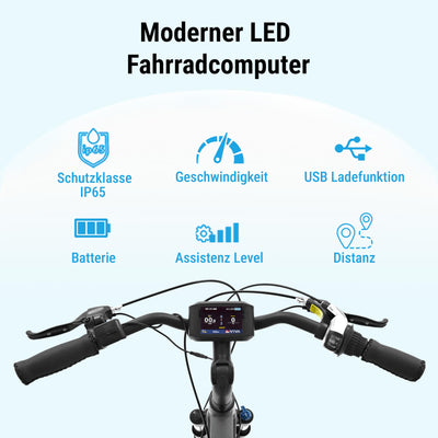 AsVIVA B15 E-Bike 28 Zoll für Herren & Damen - Pedelec mit 250W Bafang Hinterradmotor - 36V Samsung Akku - 7-Gang Shimano - bis 150 kg Nutzergewicht - Citybike Elektrofahrrad (grau-schwarz)