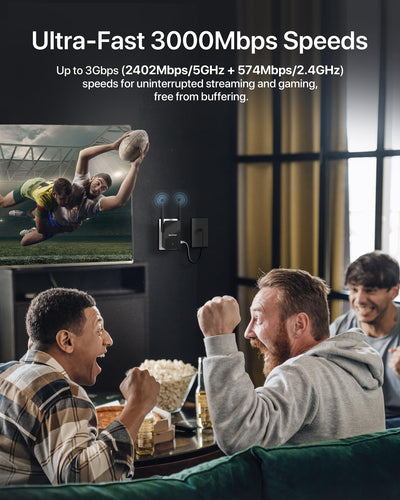 BrosTrend AX3000 Wandstecker AP WLAN Access Point WiFi 6 3000Mbit/s mit Gigabit Port Wireless Access Point LAN bis zu 45 Geräte für PC Smartphone Drucker TV GameConsole etc.(Nicht für Magenta-TV)
