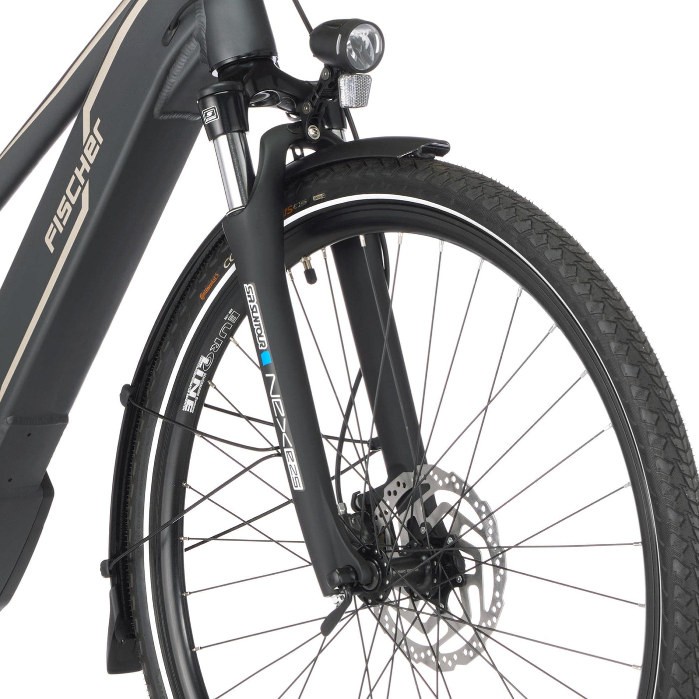 Fischer E-Bike Trekking, VIATOR 5.0i Elektrofahrrad für Damen, RH 49 cm, Mittelmotor 50 Nm, 36 V Akku im Rahmen, schiefergrau matt, 28 Zoll