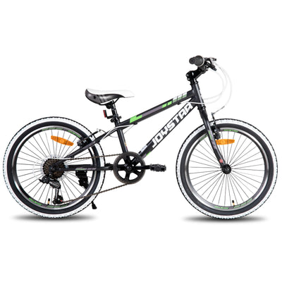 JOYSTAR Lubbock 20 Zoll Kinderfahrrad für Jungen & Mädchen im Alter von 7-11 Jahren Hardtail Mountainbike für Kinder mit 7-Gang, schwarz