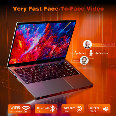 Moacreto 15,6 Zoll Laptop, Core i5-8210Y Prozessor 24GB RAM 512GB SSD Notebook, FHD 1920x1200 Display Laptops mit Typ-C, USB3.0, HDMI, BT5.0, Wi-Fi5 Laptop Computer