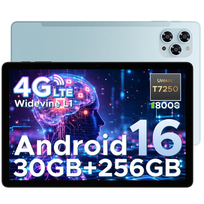 DOOGEE Tab G6 Android 16 Tablet 11 Zoll, 30GB RAM + 256GB ROM Tablet mit SIM Card Slot, 90Hz Display, Unisoc T7250 8000mAh Akku Tablets PC, Widevine L1, 13MP, 4G LTE, 3,5mm Audio/5G WiFi/Face ID/GPS