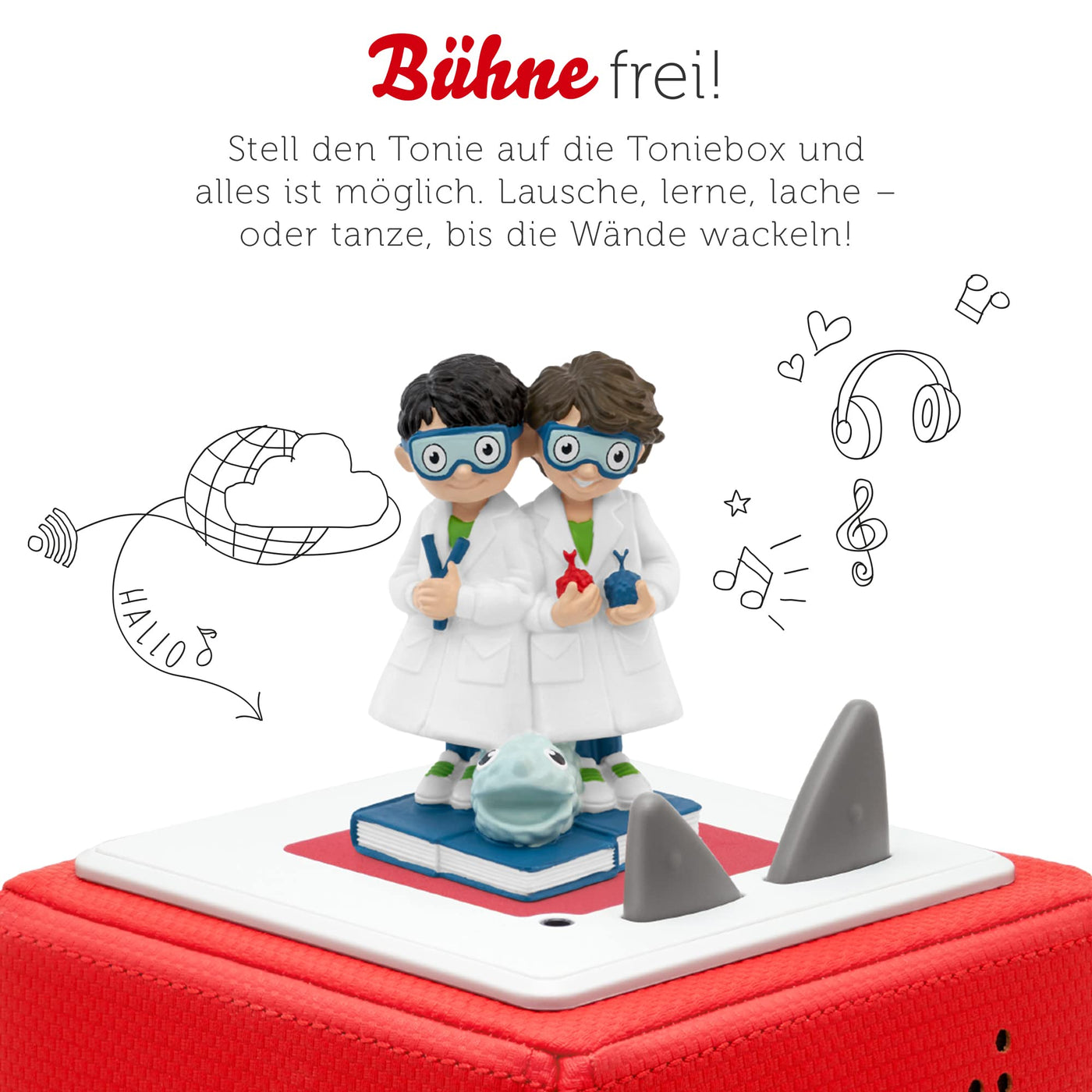 tonies Hörfiguren für Toniebox, Secret Science Club – Abwehrstark – Rund um Viren, Abwehrkräfte und Immunhelfer! mit Özlem & Uğur, Hörspiel für Kinder ab 6 Jahren, Spielzeit ca. 60 Minuten