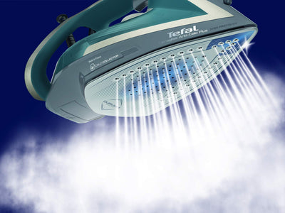 Tefal Dampfbügeleisen Ultragliss Plus, 2800 W, abnehmbarer Kalk-Kollektor, kratzfeste Bügelsohle, 50 g/Min. Dampfabgabe, 260 g/Min. Dampfstoß, Abschaltautomatik, türkis/grau, FV6842