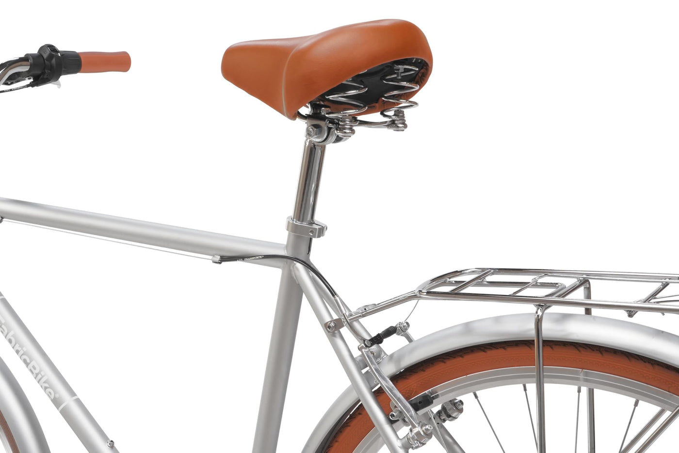 FabricBike Southken - City Bike 28 Zoll, Cityräder, klassisches Stadtrad, Fahrrad mit Korb, bequemer Sattel, 7-Gang-Schaltung (Southken Matte Grey + Korb, L-58cm)