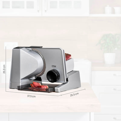 ritter solida 4 Elektrischer Allesschneider & Brotschneidemaschine aus Vollmetall, Made in Germany