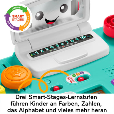 Fisher-Price Lernspaß DJ Spieltisch - musikalisches Lernspielzeug mit 3 Klavierspielmodi, Lichtern, Version: Niederländisch; Englisch; Französisch; Deutsch; Italienisch, HRB67