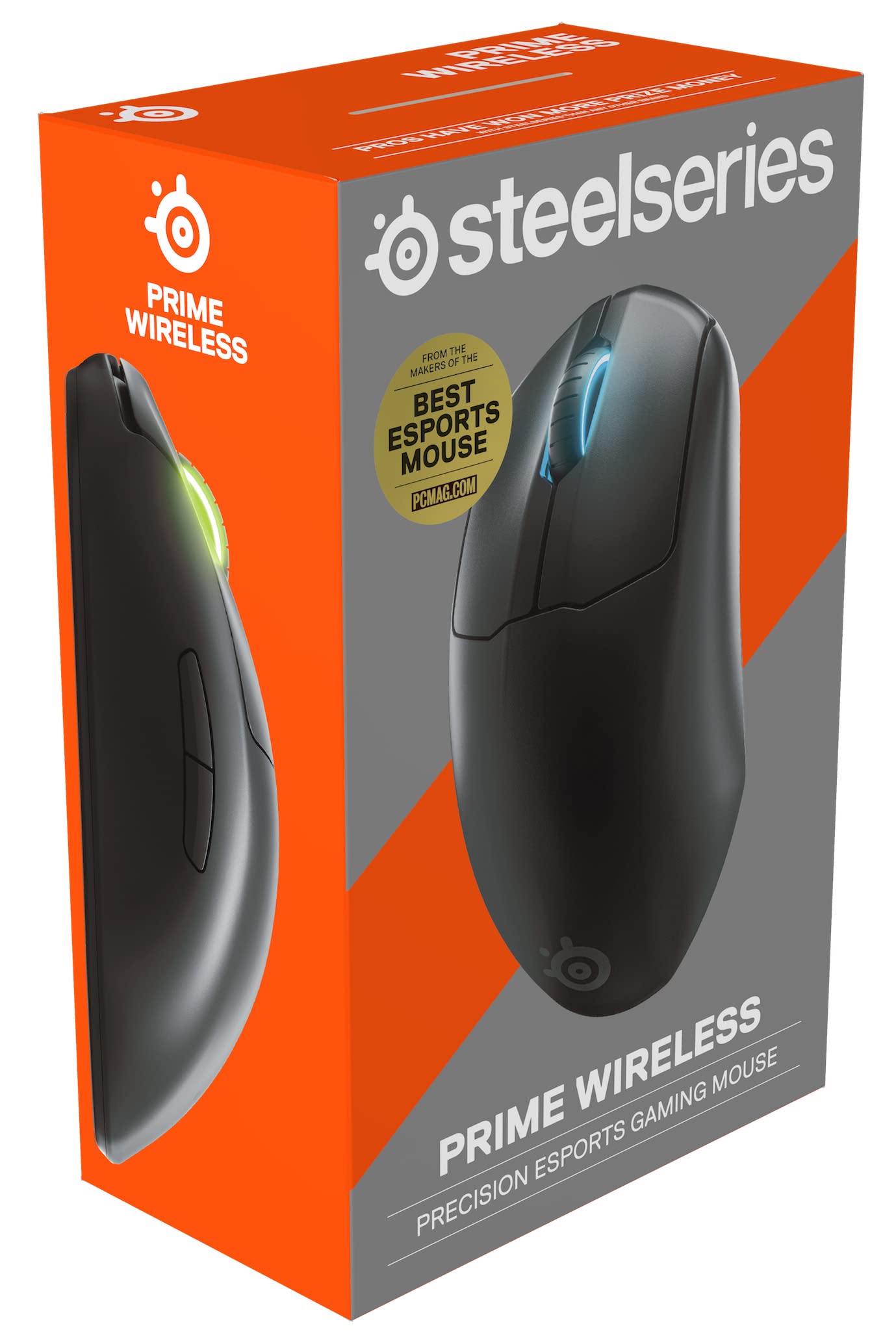 SteelSeries Prime Wireless - Esports Leistung Kabellose Gaming-Maus - 100 Stunden Akkulaufzeit - TrueMove Air Optical Sensor mit 18.000 CPI - Magnetisch-optische Schalter