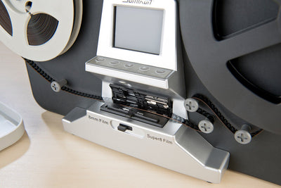 Somikon Filmscanner: HD-XL-Film-Scanner & -Digitalisierer für Super 8 & 8 mm, bis 7'-Rollen (Filmdigitalisierer, Filmscanner 8mm, Filmdigitalisierung)