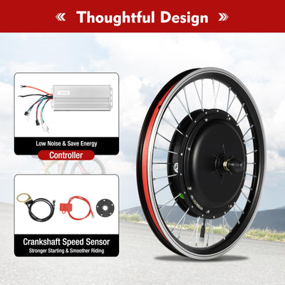 TaNeHaKi Elektrofahrrad Umbausatz Vorderrad 20 Zoll E-Bike Conversion Kit Vorderrad Fahrrad Elektro 20 Zoll Umbau Kit Vorderrad Ebike Umbausatz Vorderrad Elektro Fahrrad Kit 48V 1000W