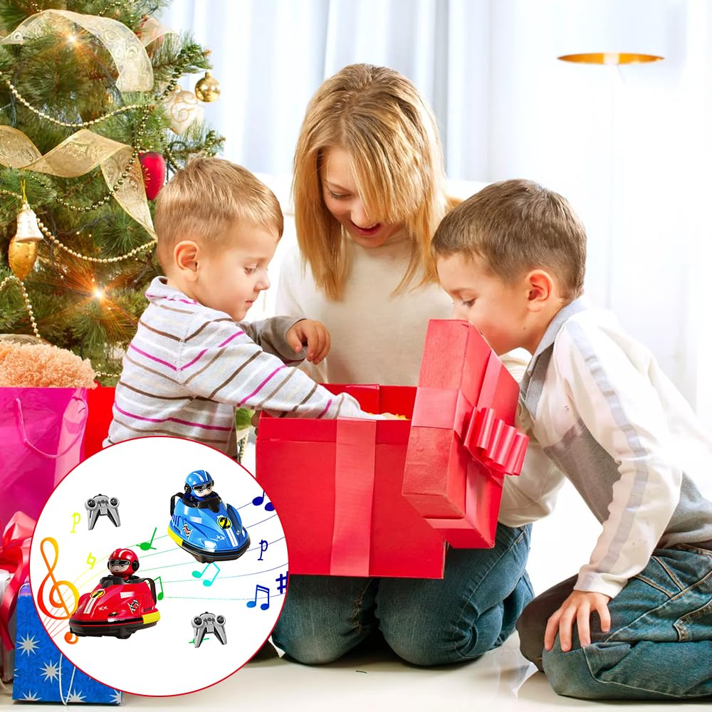 Dhqkqg Ferngesteuertes Auto, 2 Pack Rc Speed Bumper Autos Spielzeug füR Zwei Gegeneinander, Spielzeugautos mit Fernbedienung, Mini RC Autoscooter, Ferngesteuerte Mini Auswerferfahrzeuge